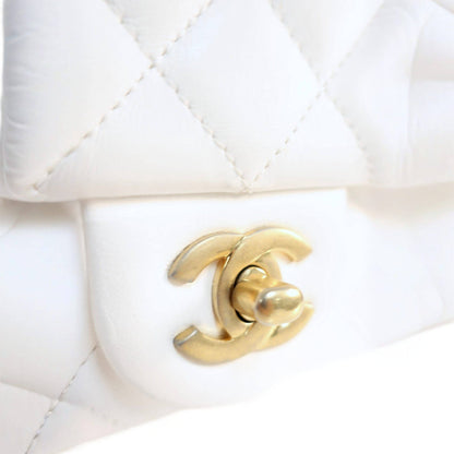 Chanel White Quilted Lambskin Romance Mini Flap Bag