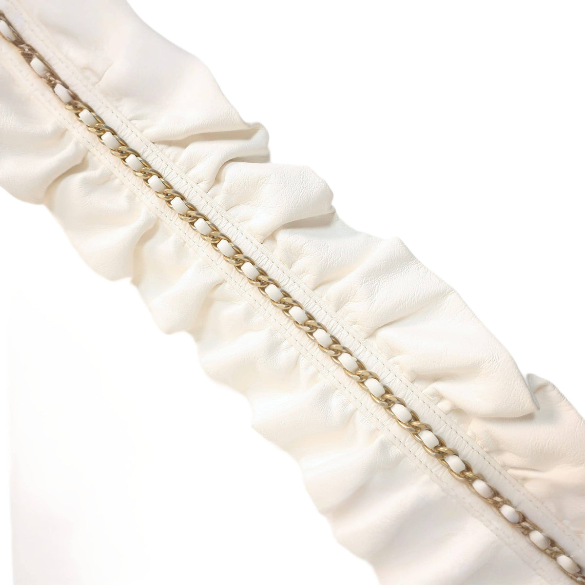 Chanel White Quilted Lambskin Romance Mini Flap Bag