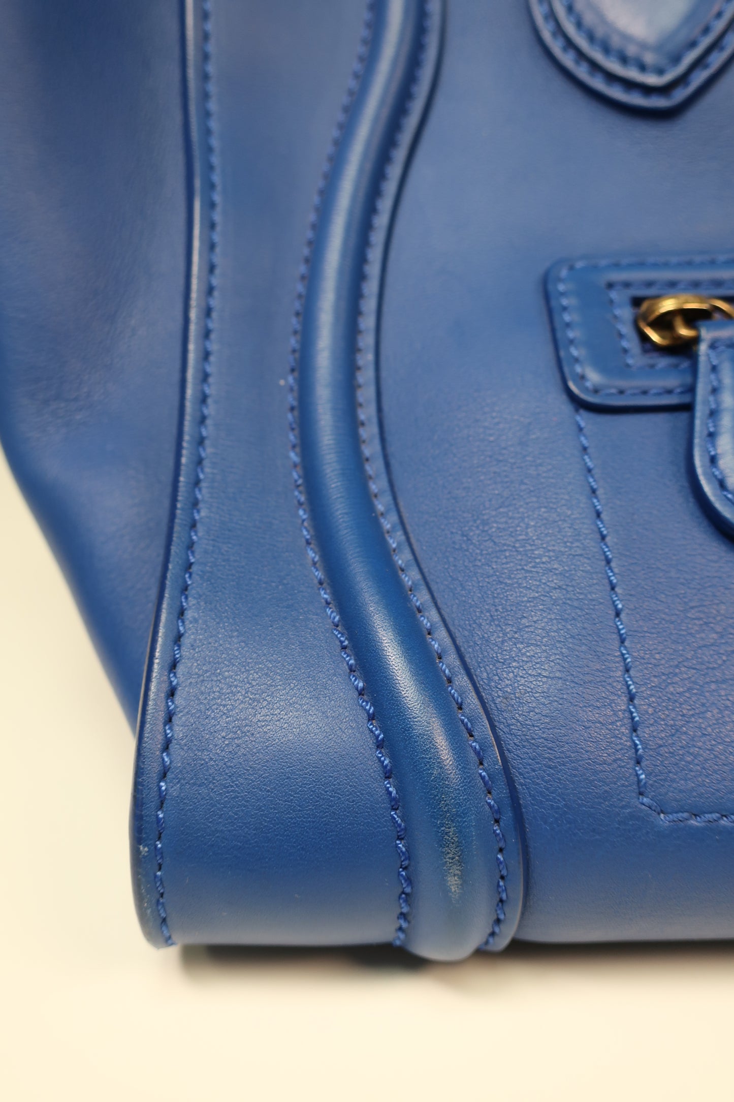 Celine  Smooth Calfskin Mini Luggage Royal Blue