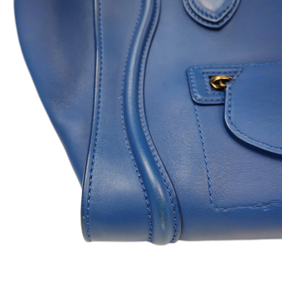 Celine  Smooth Calfskin Mini Luggage Royal Blue