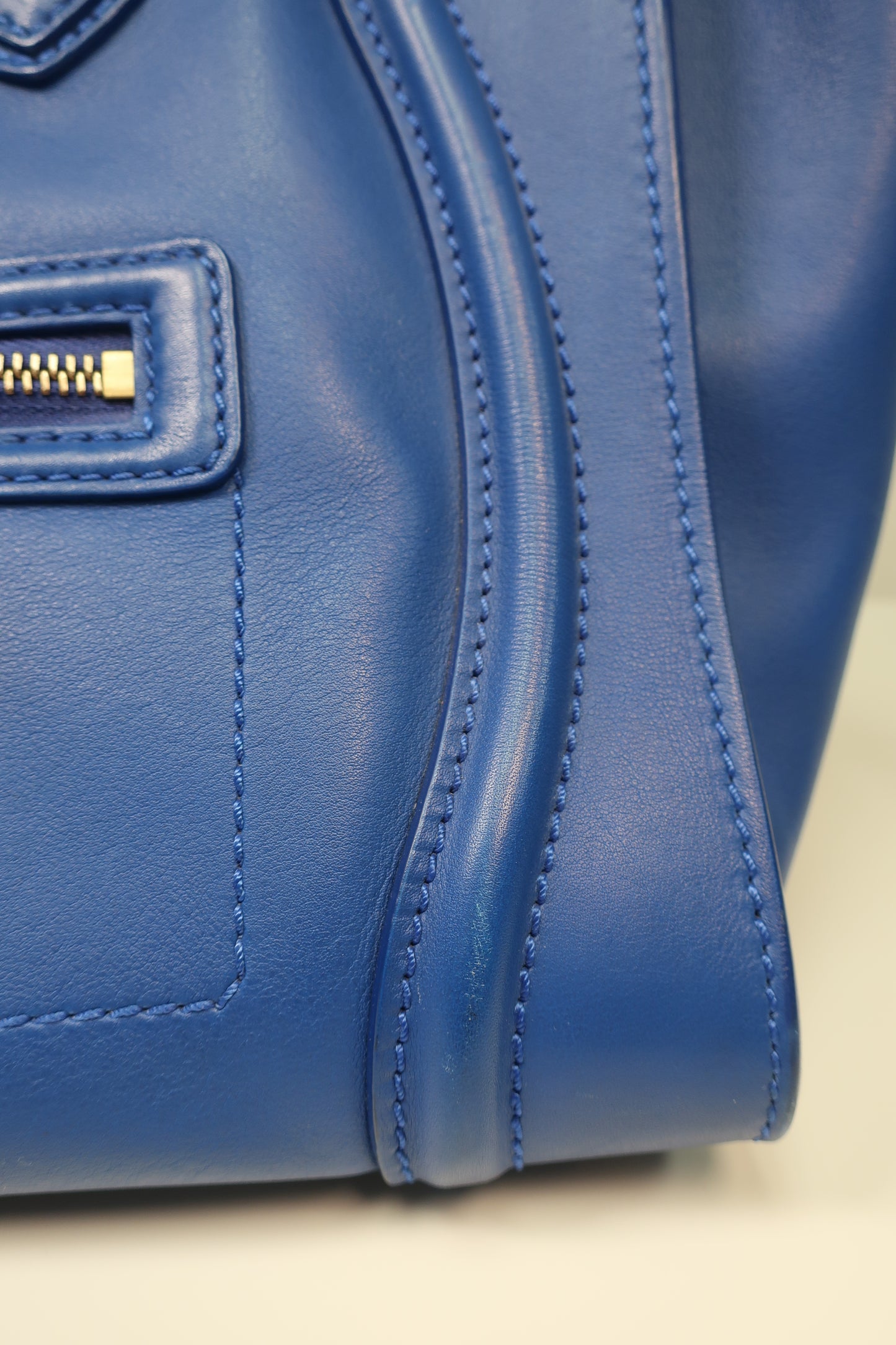 Celine  Smooth Calfskin Mini Luggage Royal Blue