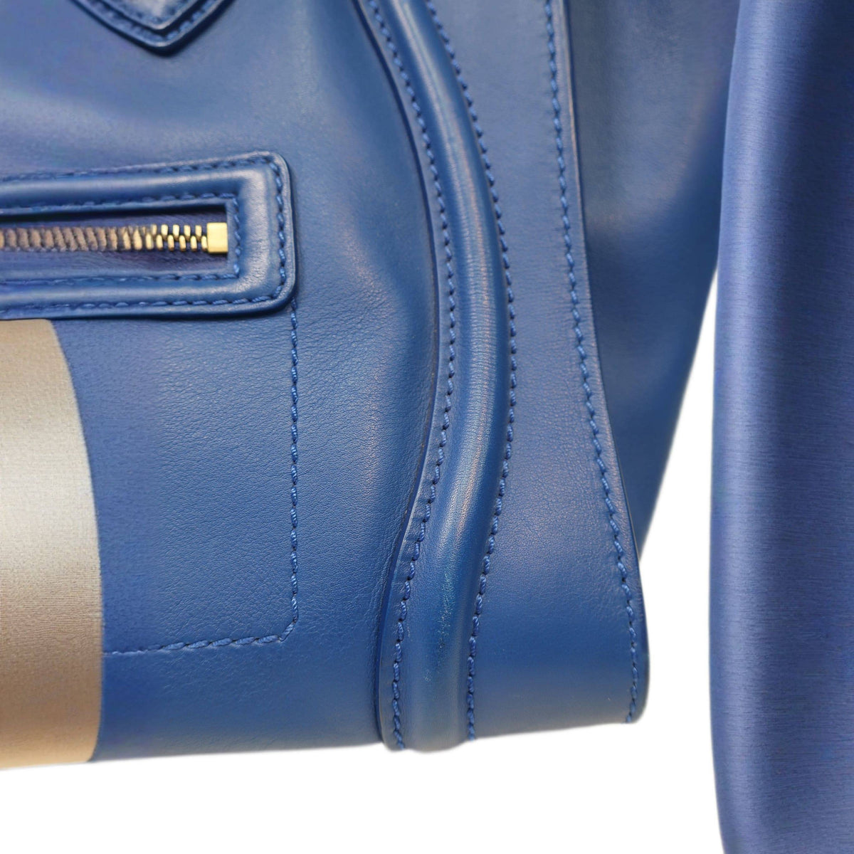 Celine  Smooth Calfskin Mini Luggage Royal Blue