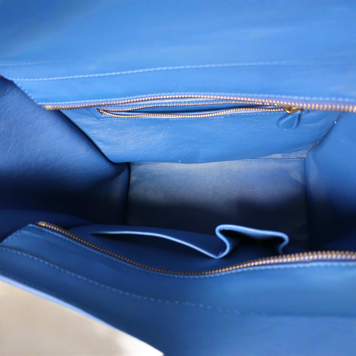 Celine  Smooth Calfskin Mini Luggage Royal Blue