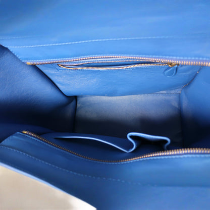 Celine  Smooth Calfskin Mini Luggage Royal Blue