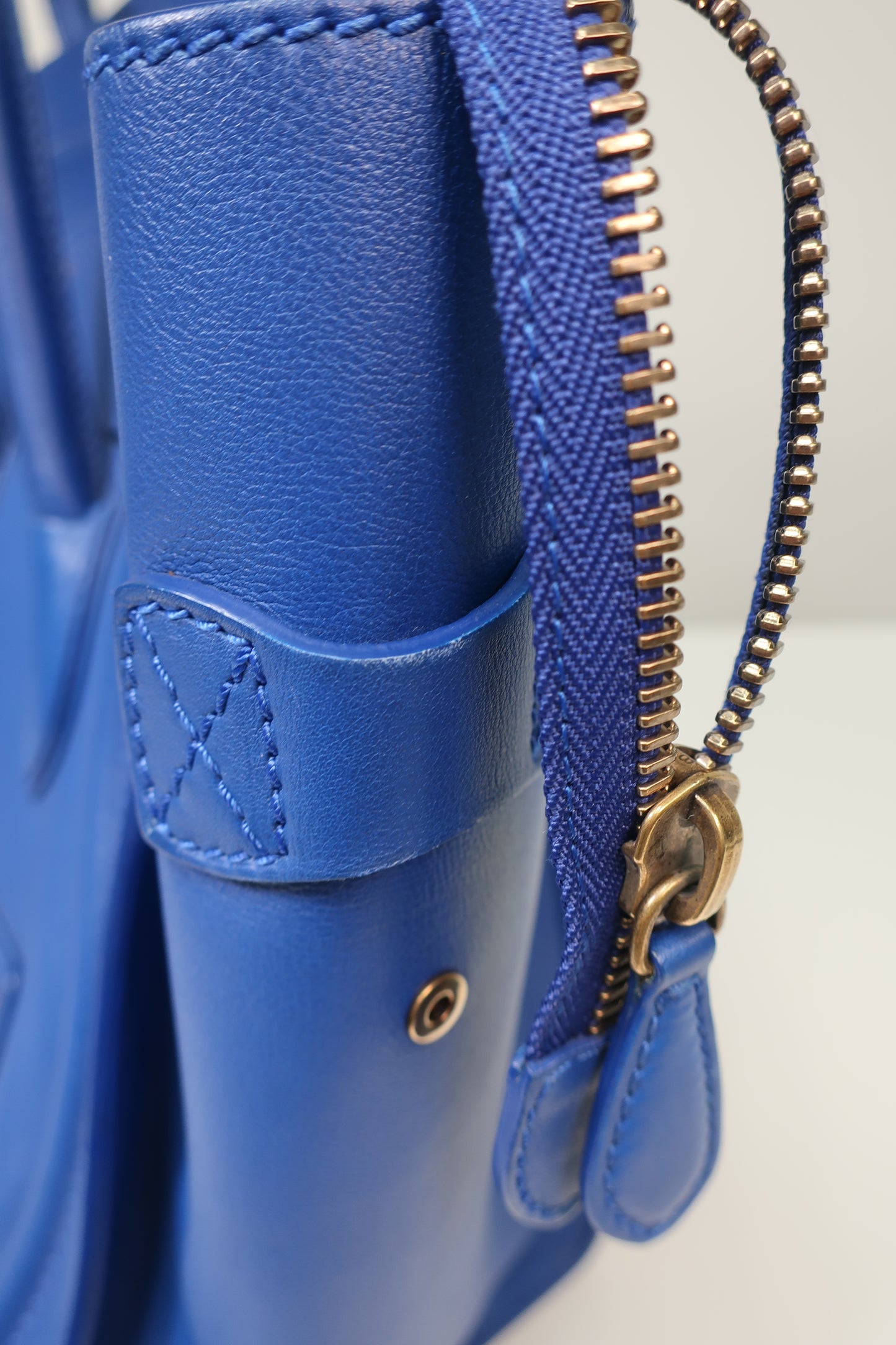 Celine  Smooth Calfskin Mini Luggage Royal Blue