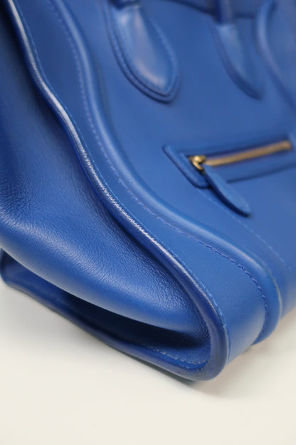 Celine  Smooth Calfskin Mini Luggage Royal Blue