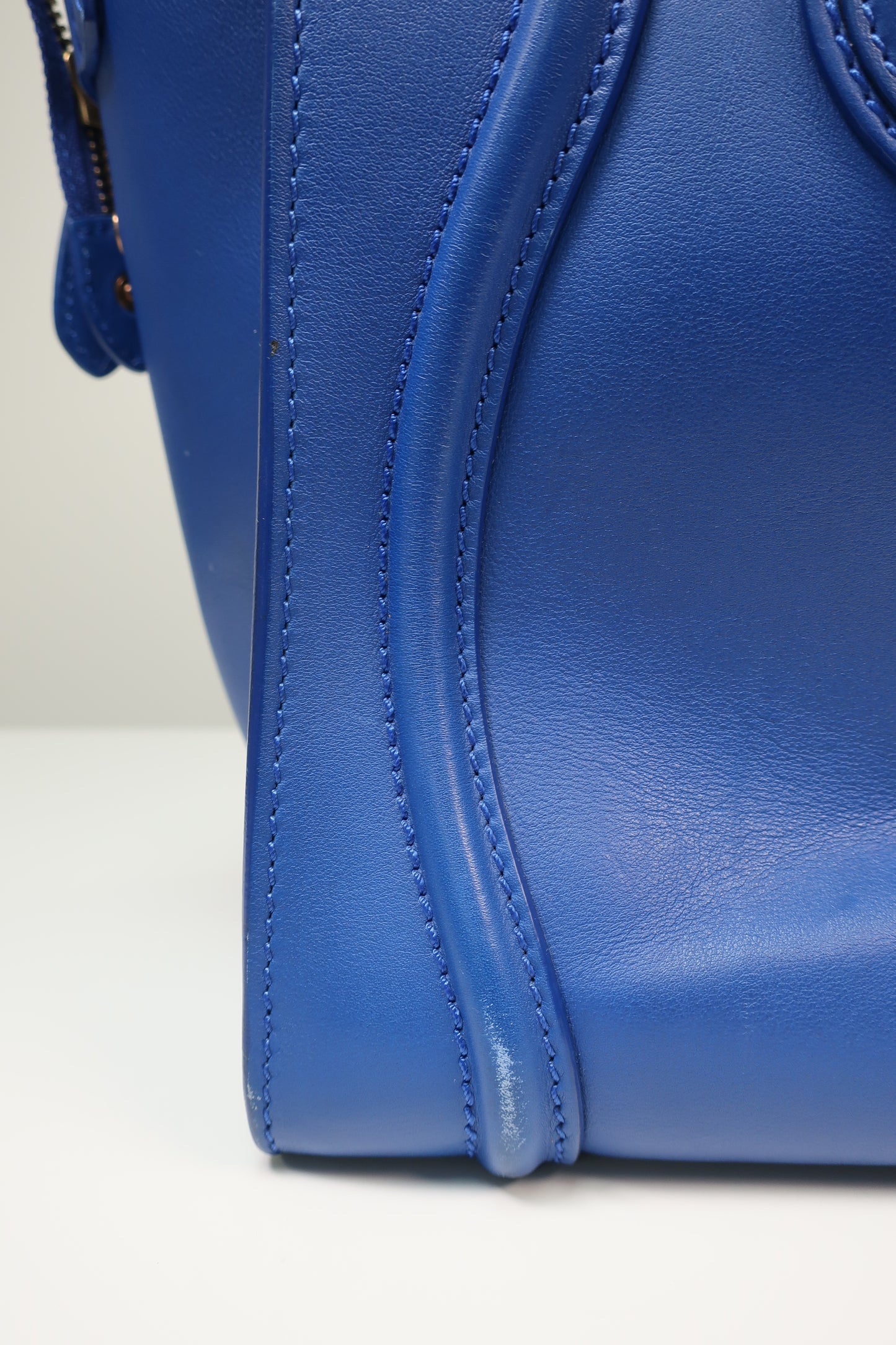 Celine  Smooth Calfskin Mini Luggage Royal Blue