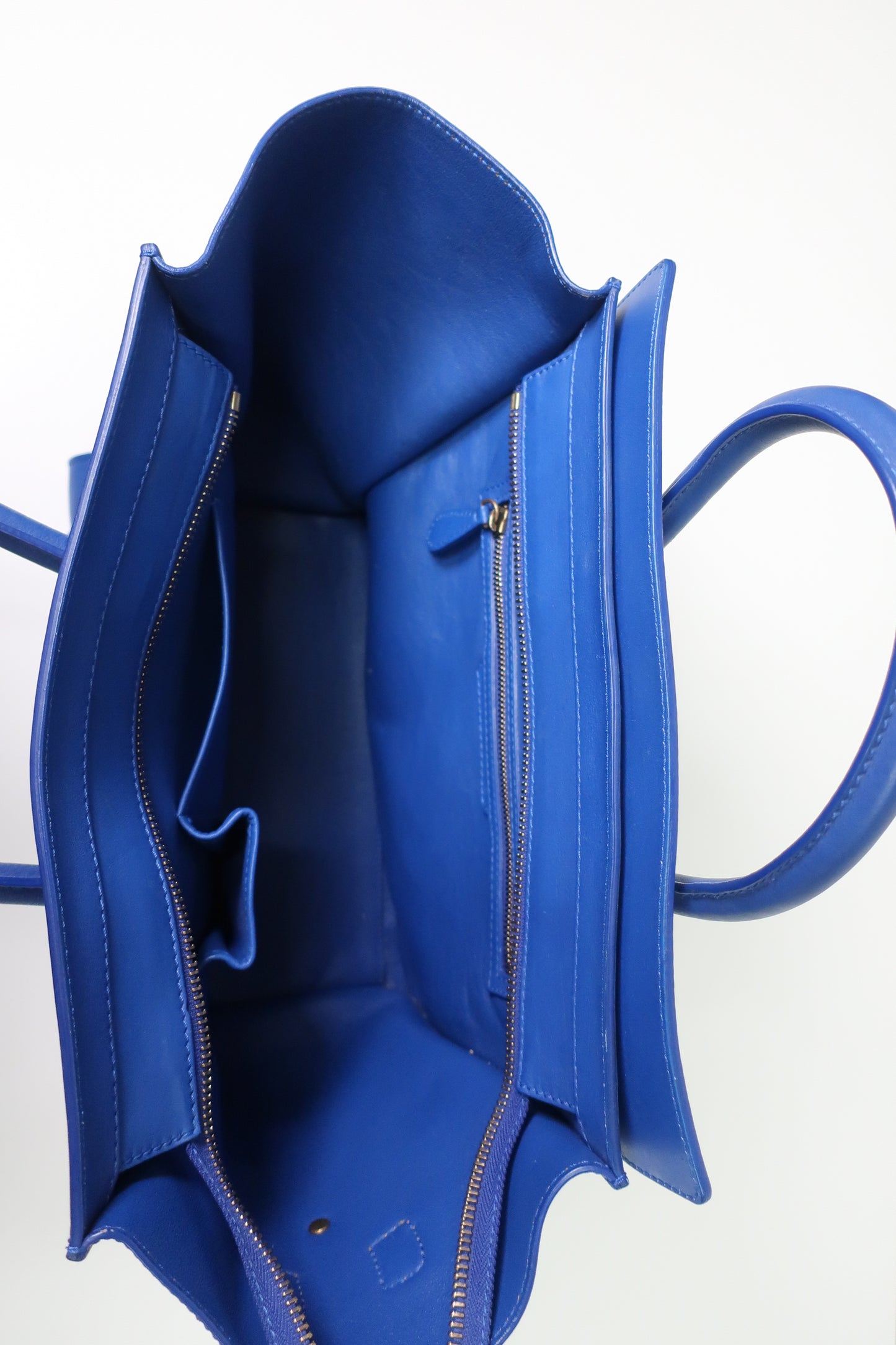 Celine  Smooth Calfskin Mini Luggage Royal Blue