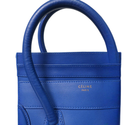 Celine  Smooth Calfskin Mini Luggage Royal Blue