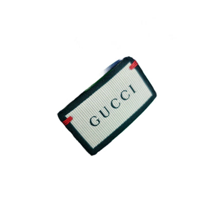 Gucci Logo Print Silk Pocket Square
