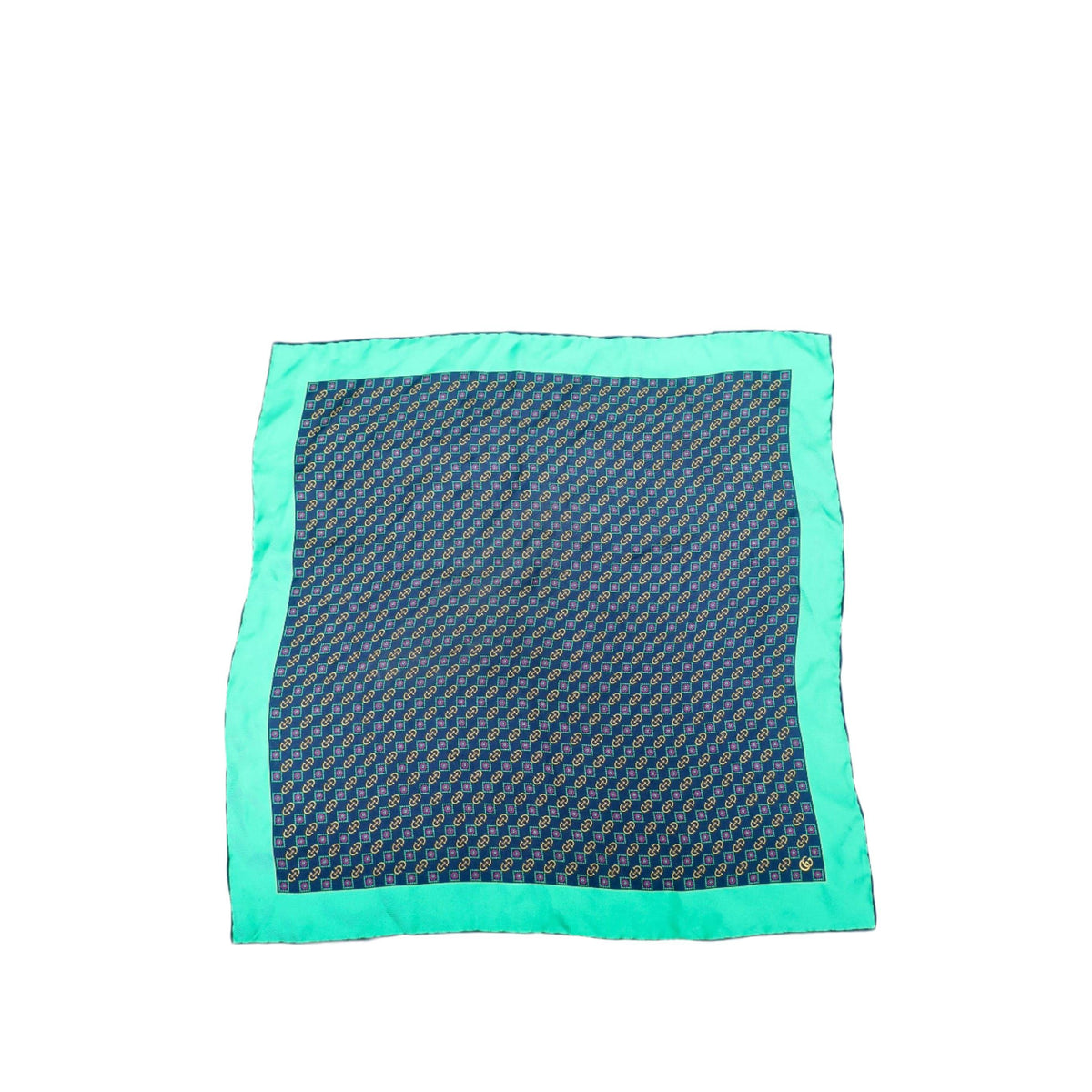 Gucci Logo Print Silk Pocket Square