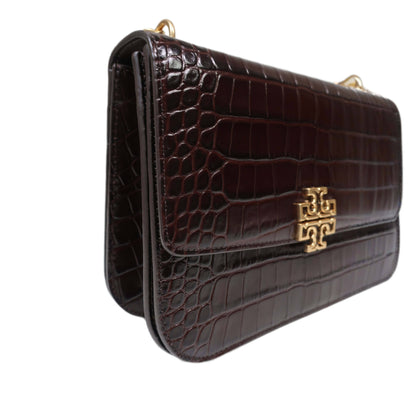 TORY BURCH Britten Medium Crocodile Material Adjustable Shoulder Bag