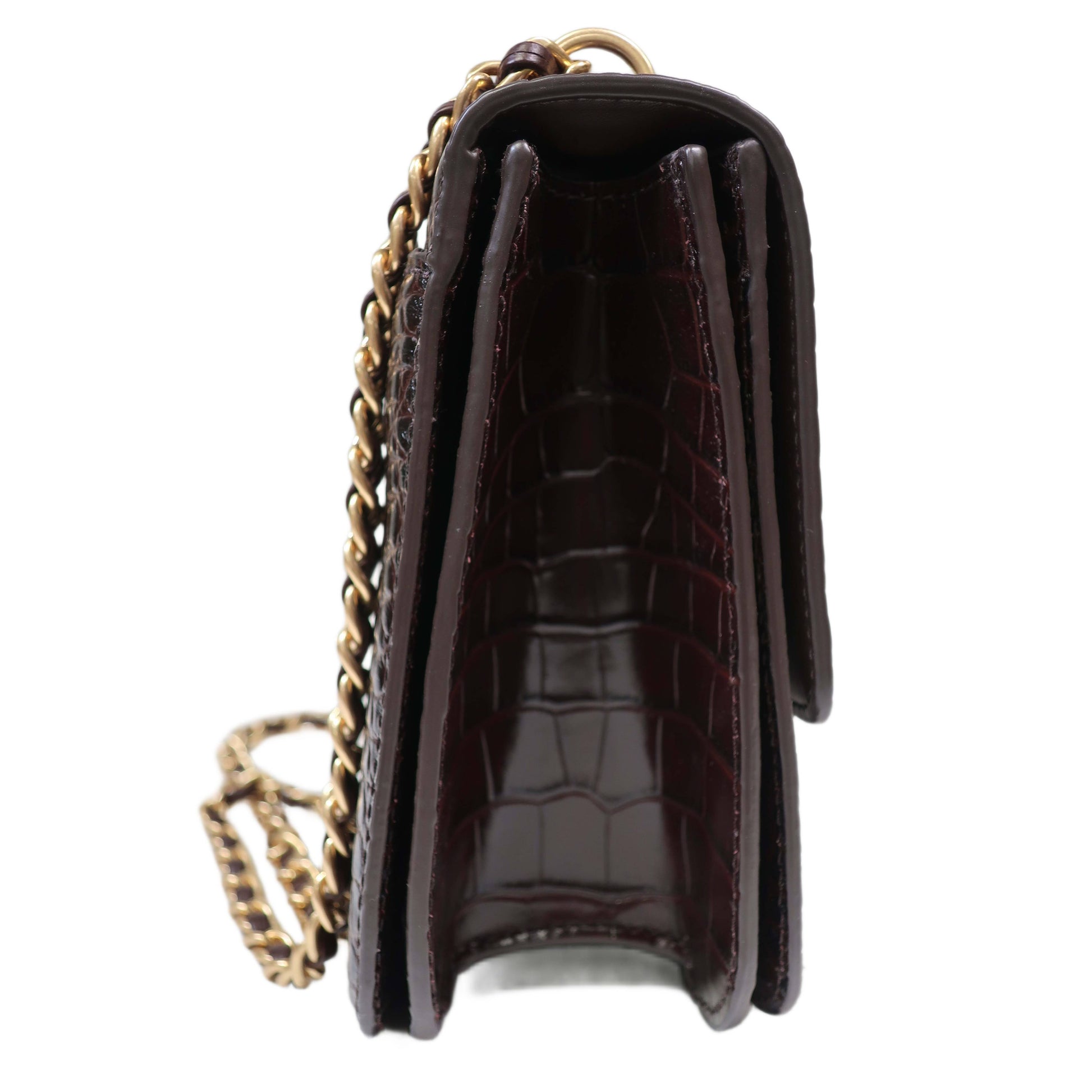 TORY BURCH Britten Medium Crocodile Material Adjustable Shoulder Bag
