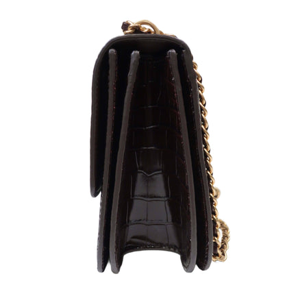 TORY BURCH Britten Medium Crocodile Material Adjustable Shoulder Bag