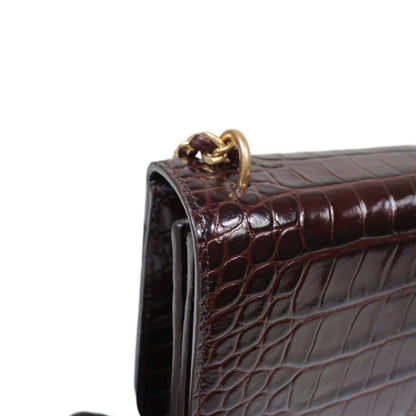TORY BURCH Britten Medium Crocodile Material Adjustable Shoulder Bag