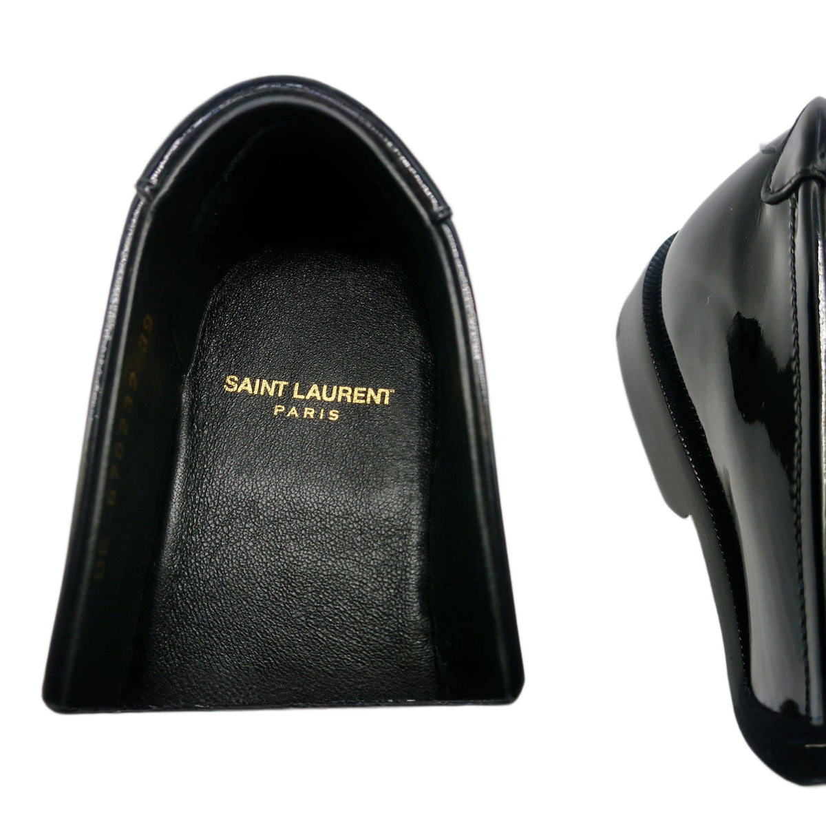 Saint Laurent Black & White Two-Tone Le Loafers Womens