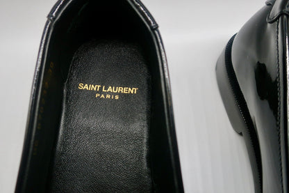 Saint Laurent Black & White Two-Tone Le Loafers Womens