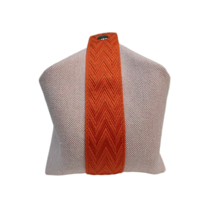 HERMES Canvas Large Bride-A-Brac Pouch Natural Orange