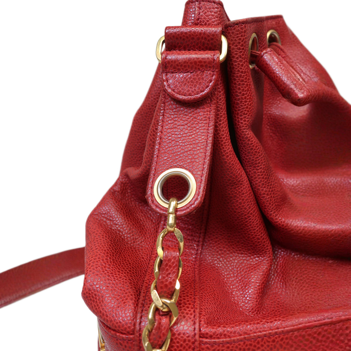 CHANEL Large Triple CC Caviar Bucket Bag