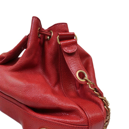 CHANEL Large Triple CC Caviar Bucket Bag