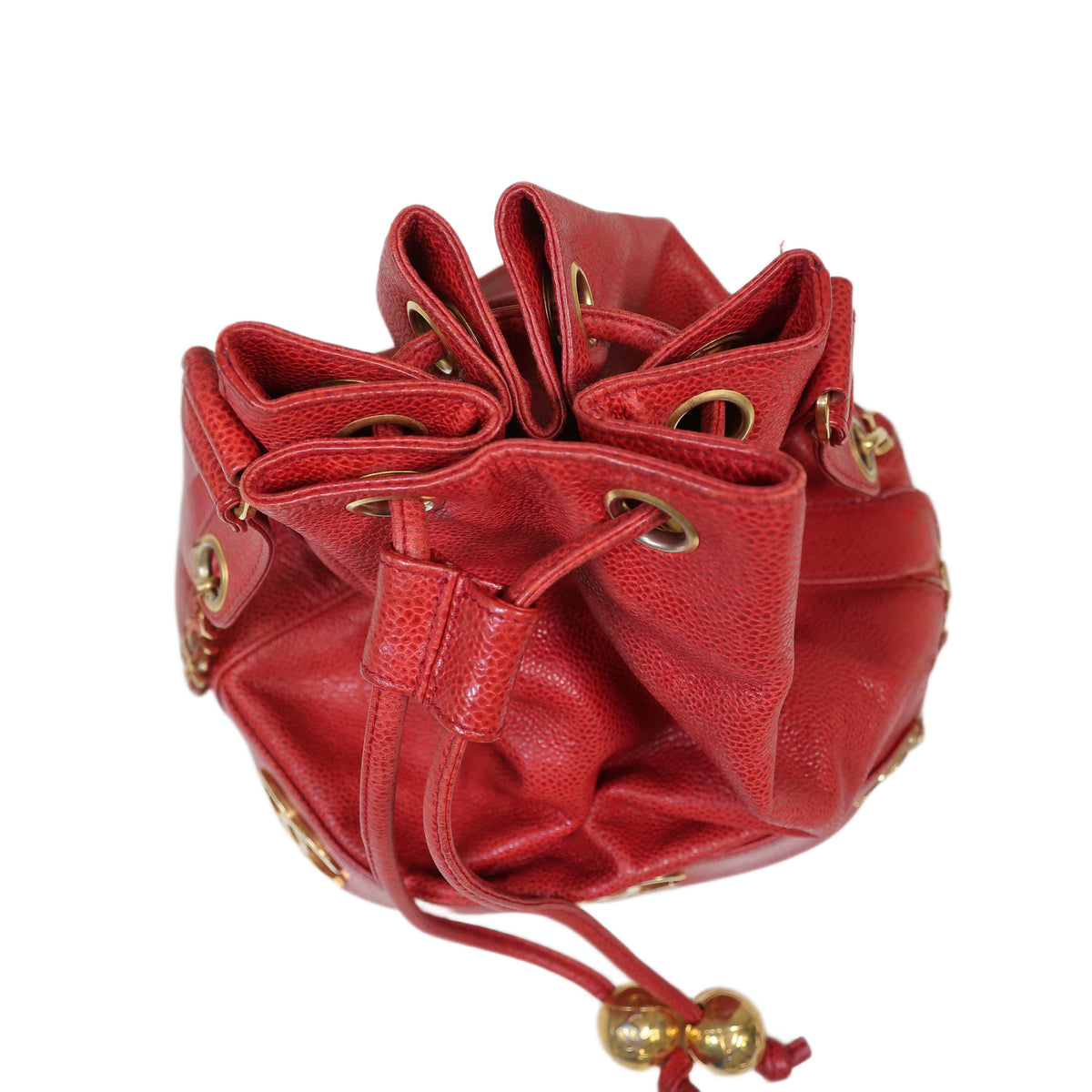 CHANEL Large Triple CC Caviar Bucket Bag