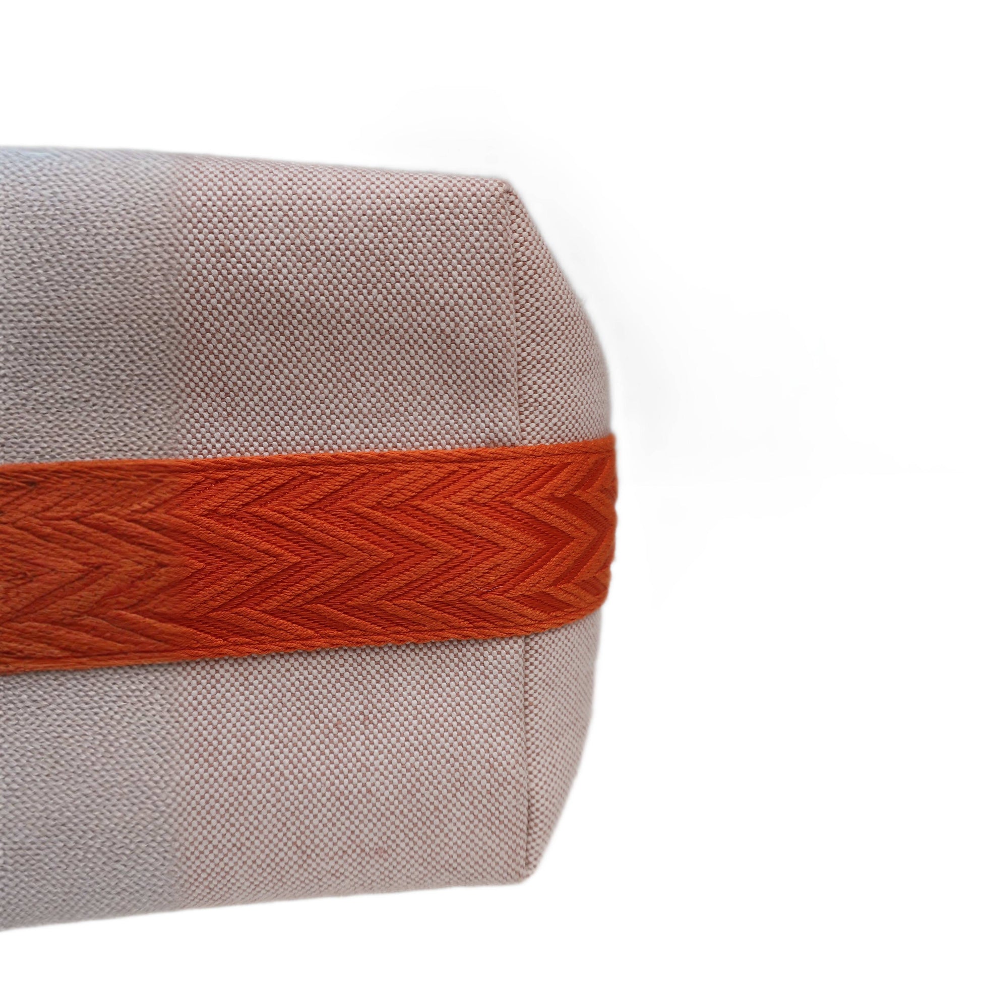 HERMES Canvas Large Bride-A-Brac Pouch Natural Orange