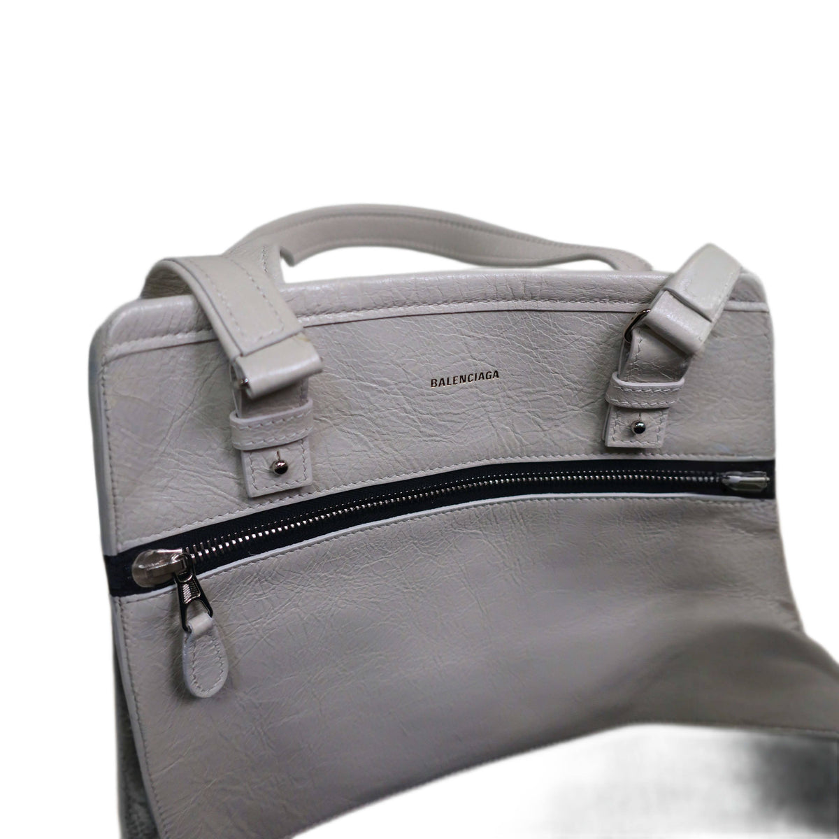 Balenciaga Barbes Medium East-West Leather Tote