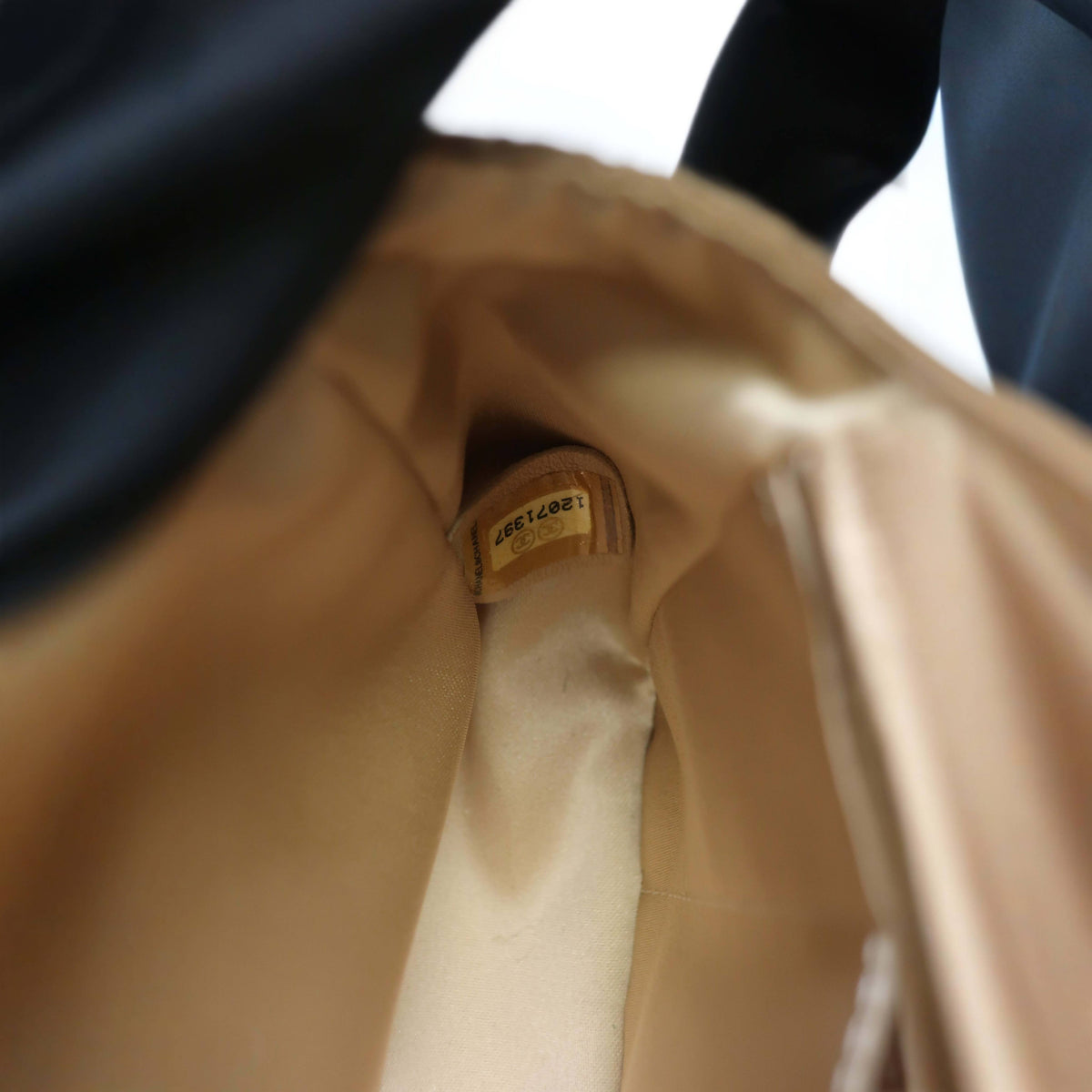 CHANEL Limited Edition Gold Quilted Satin East West Single Flap Bag