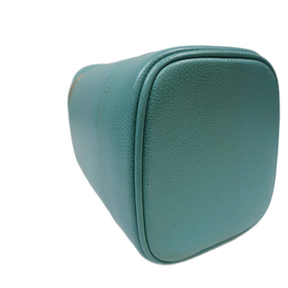 CHANEL Vanity Bag Pouch in Turquoise Blue Green Grained Leather