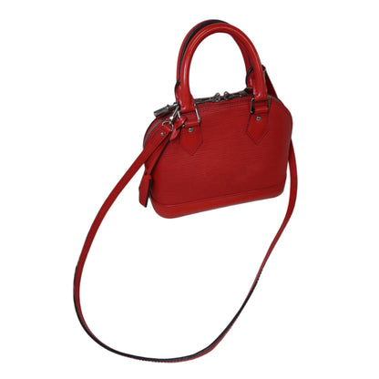 LOUIS VUITTON Red Epi Leather Alma BB Satchel