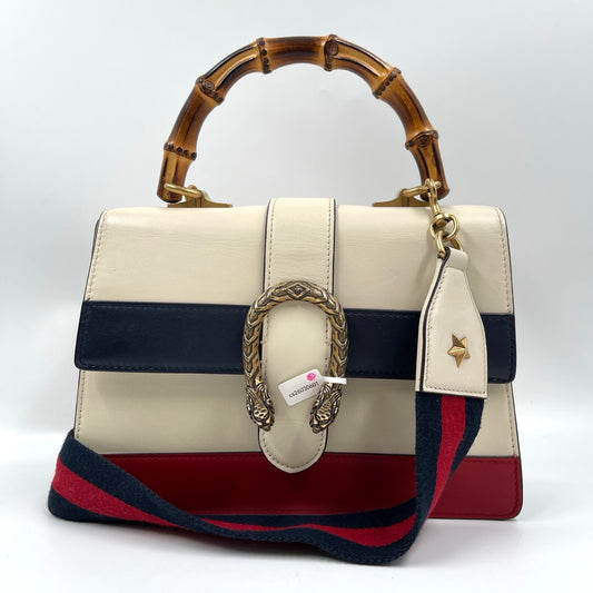 Gucci Sylvie Web Dionysus Bamboo Top Handle Medium in Tricolor