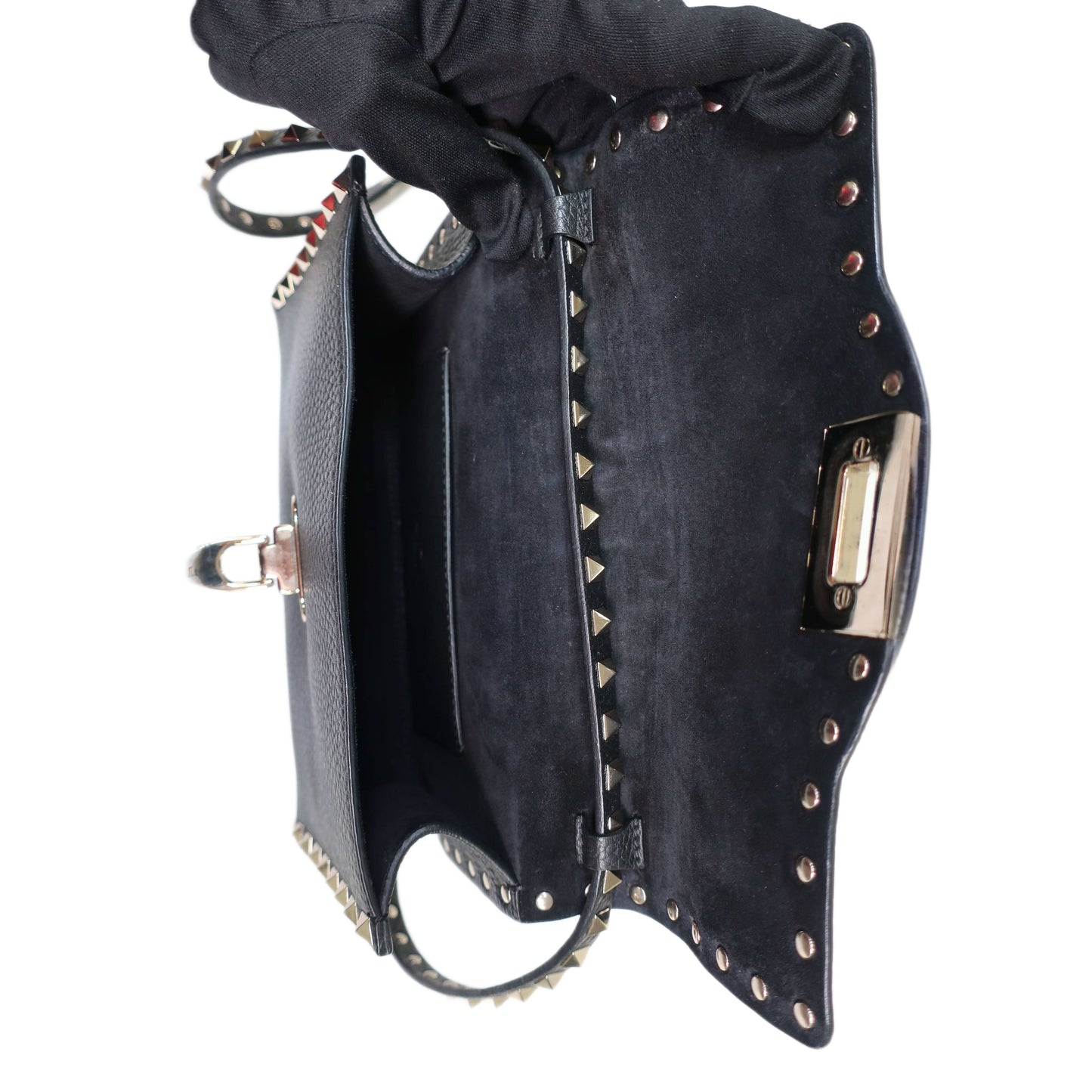 VALENTINO GARAVANI Black Small Rockstud Bag
