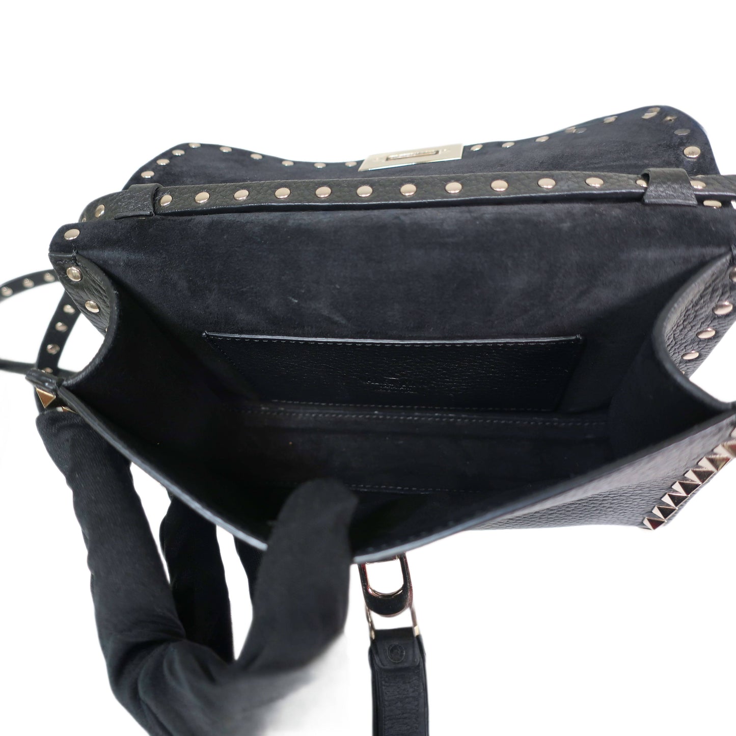 VALENTINO GARAVANI Black Small Rockstud Bag