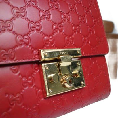 GUCCI Guccissima Medium Padlock Shoulder Bag