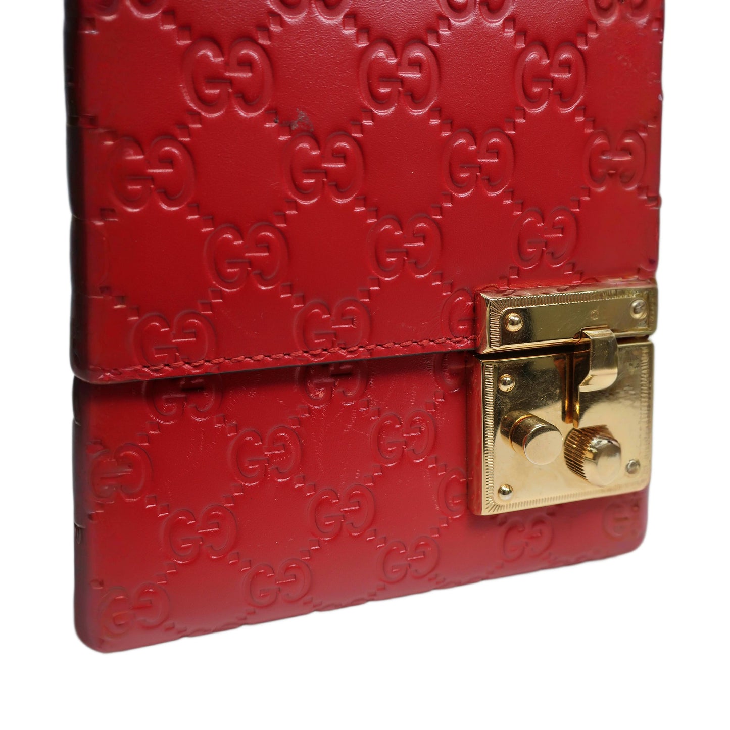 GUCCI Guccissima Medium Padlock Shoulder Bag