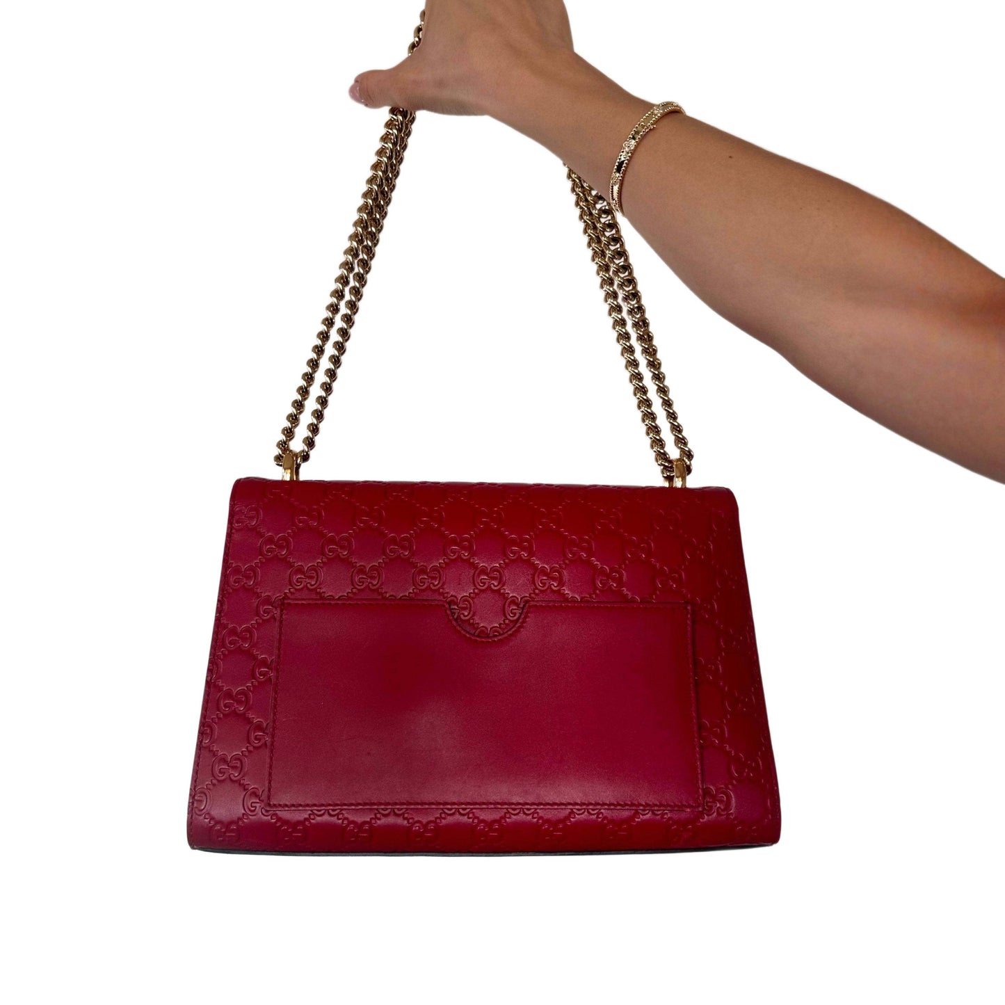 GUCCI Guccissima Medium Padlock Shoulder Bag