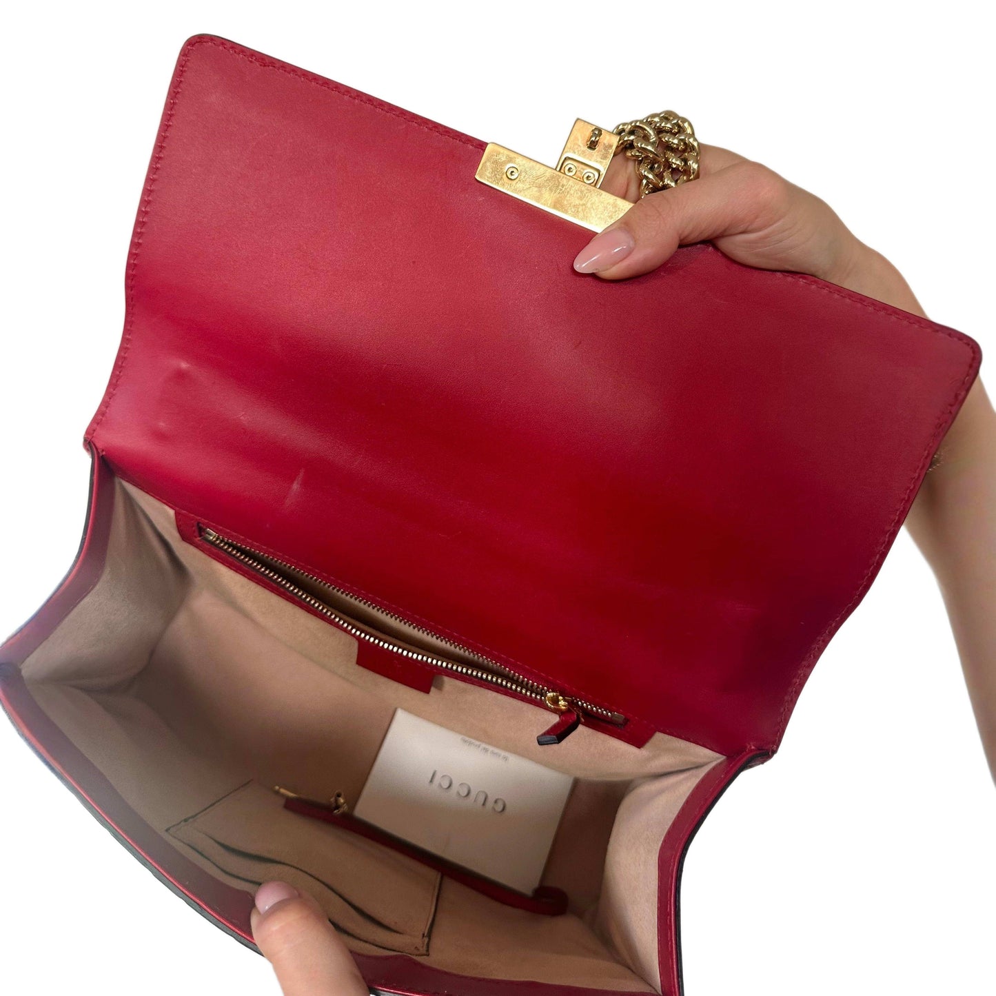 GUCCI Guccissima Medium Padlock Shoulder Bag