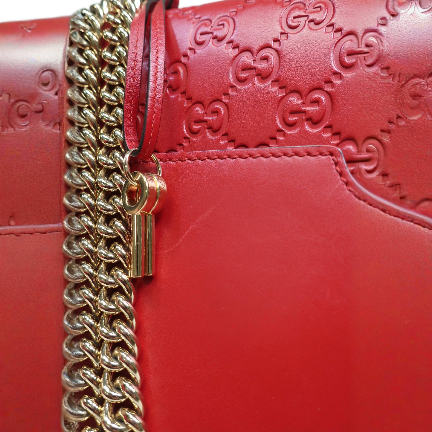 GUCCI Guccissima Medium Padlock Shoulder Bag