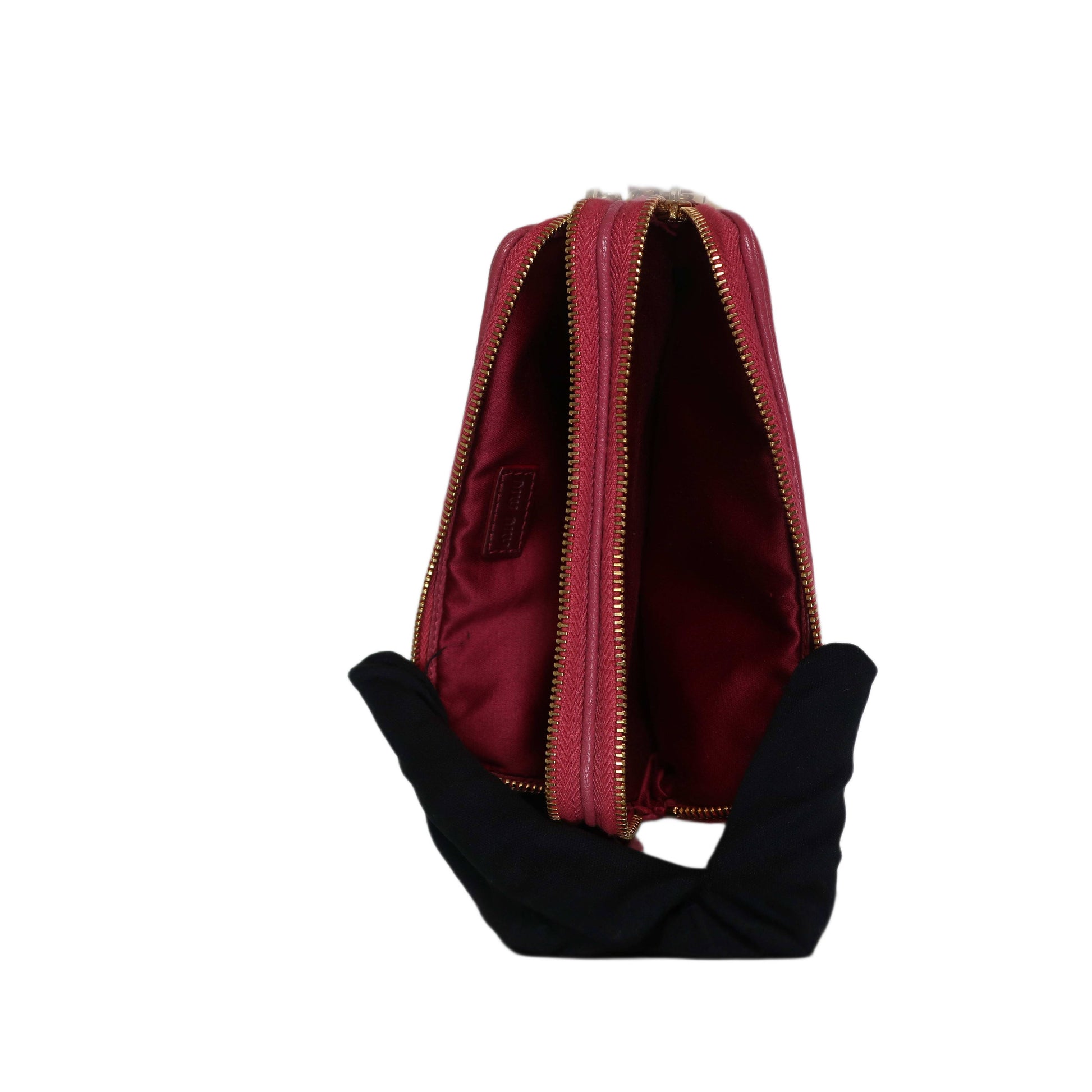 MIU MIU Red Madras Leather Bandoliera Pochette Bag