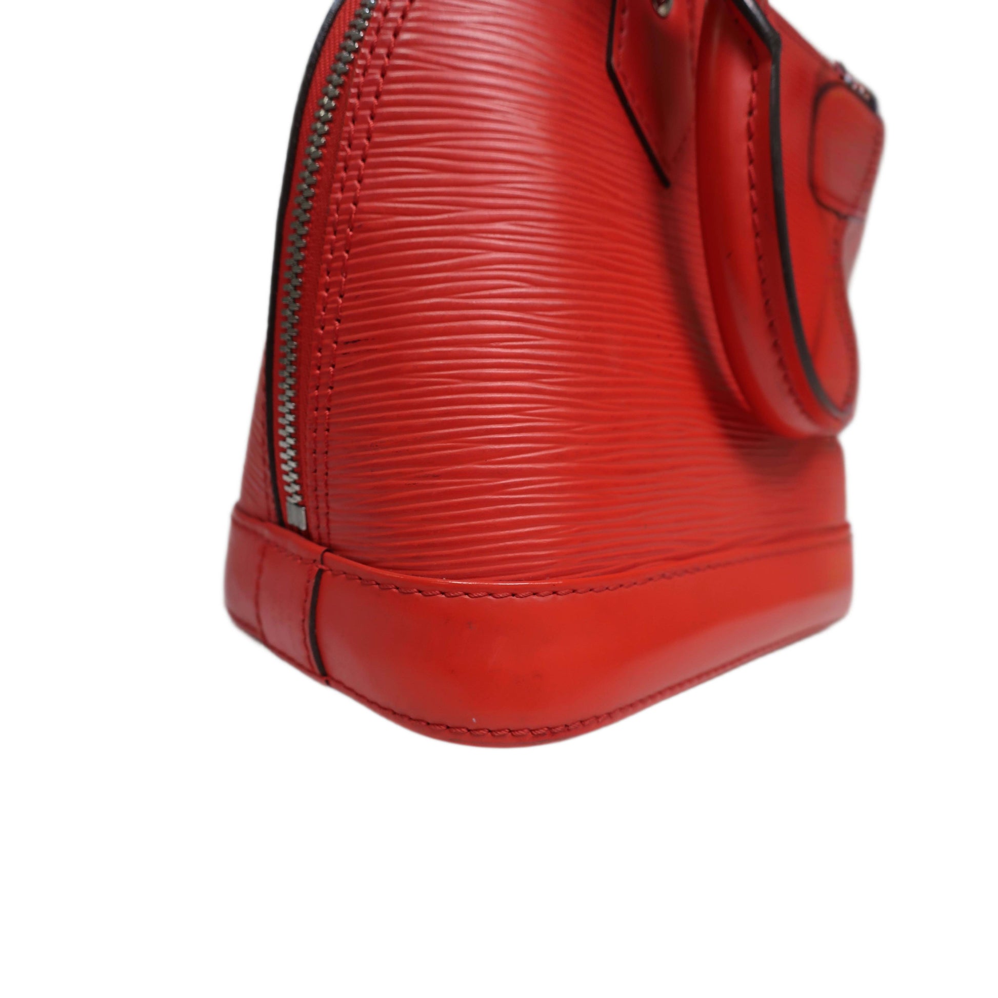 LOUIS VUITTON Red Epi Leather Alma BB Satchel