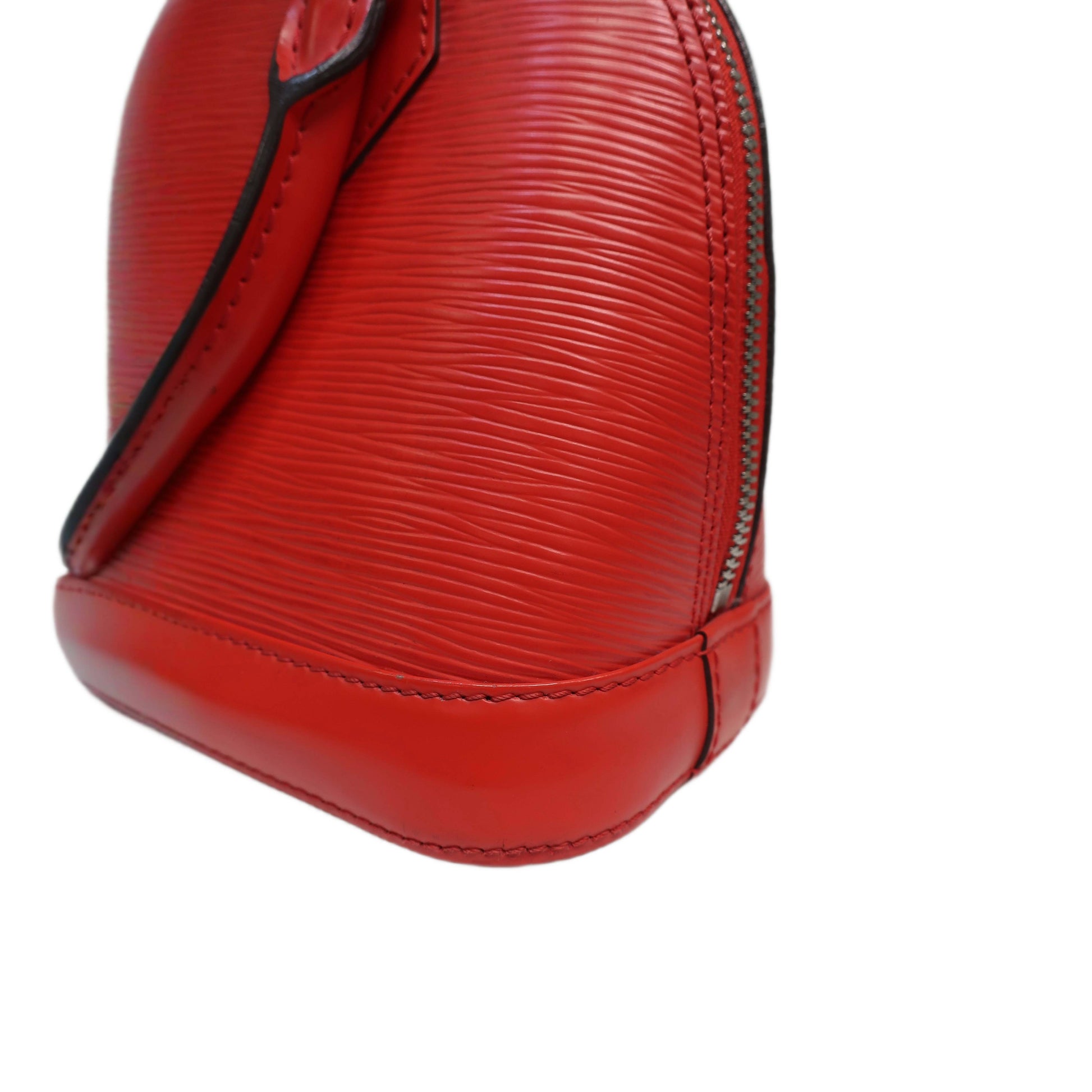 LOUIS VUITTON Red Epi Leather Alma BB Satchel