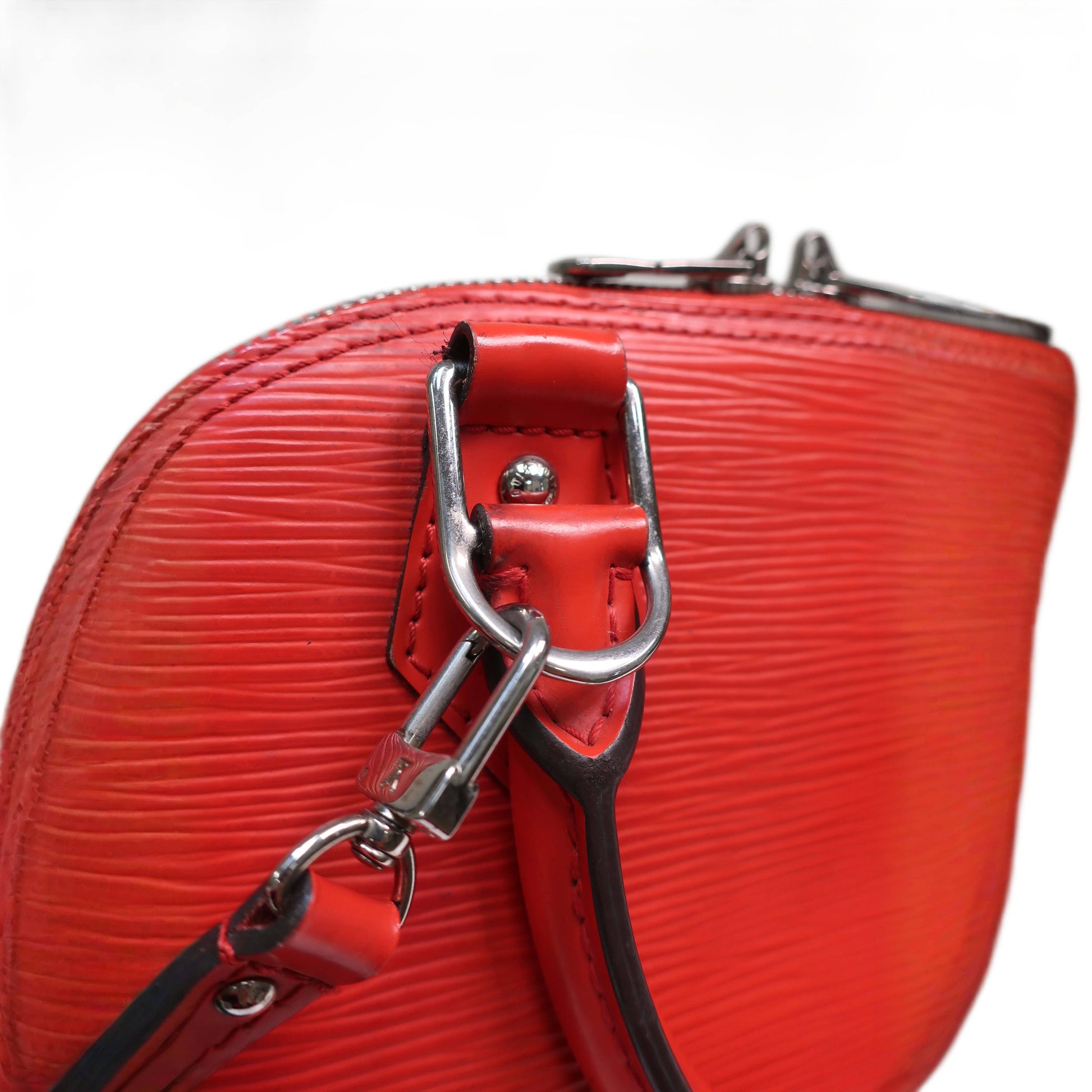 LOUIS VUITTON Red Epi Leather Alma BB Satchel