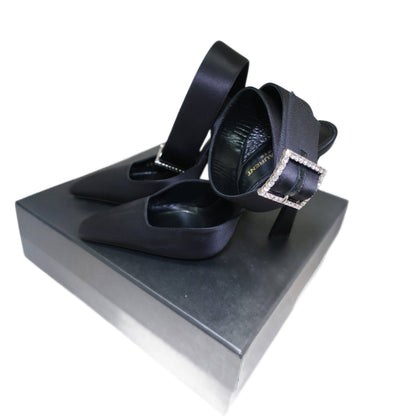 SAINT LAURENT Fanny Slingback Heels In Black