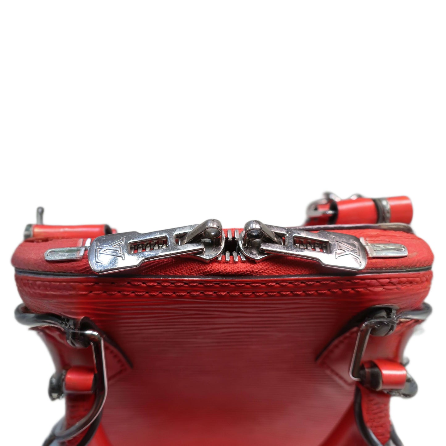 LOUIS VUITTON Red Epi Leather Alma BB Satchel