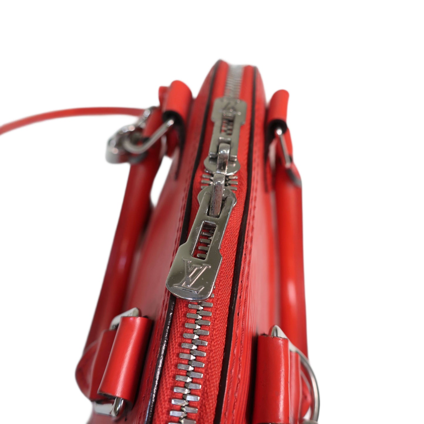 LOUIS VUITTON Red Epi Leather Alma BB Satchel