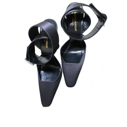 SAINT LAURENT Fanny Slingback Heels In Black