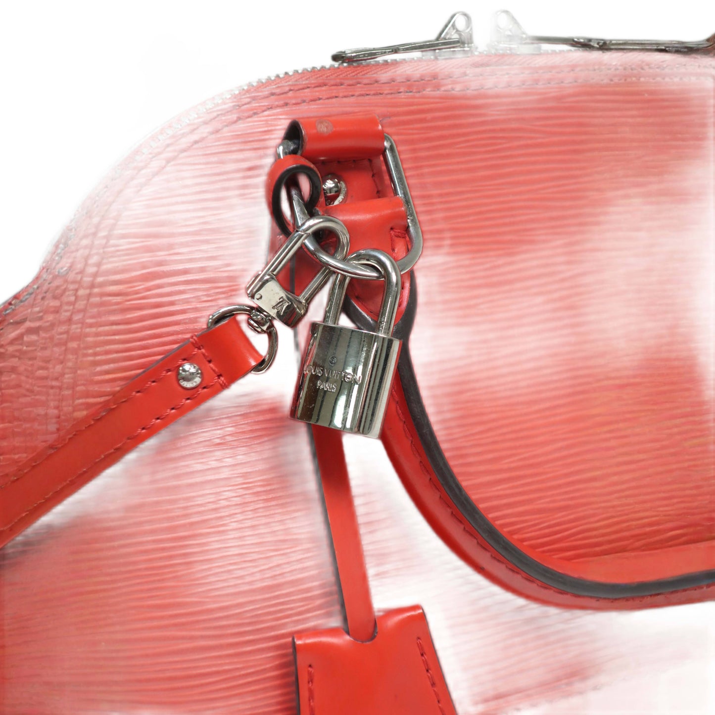 LOUIS VUITTON Red Epi Leather Alma BB Satchel