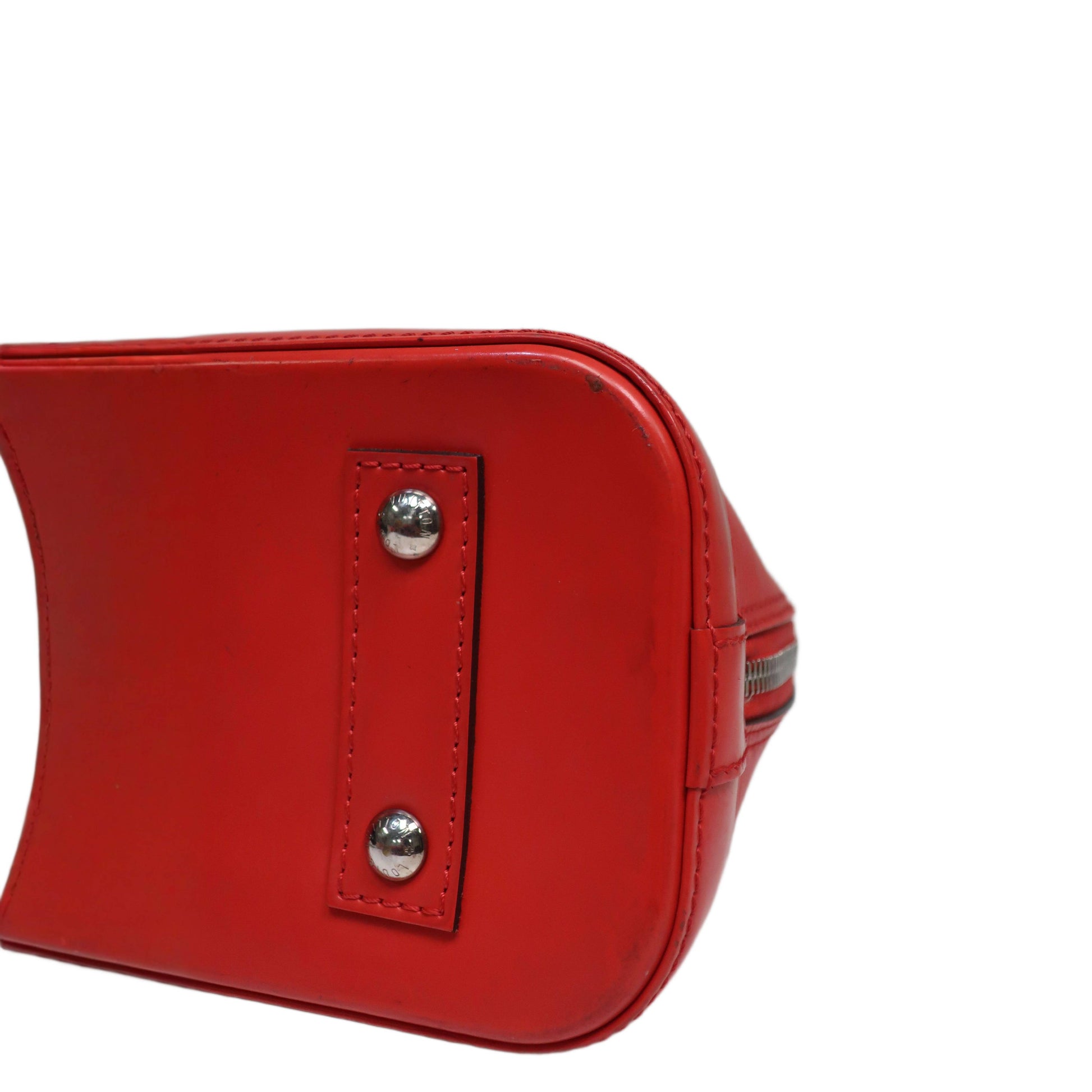 LOUIS VUITTON Red Epi Leather Alma BB Satchel