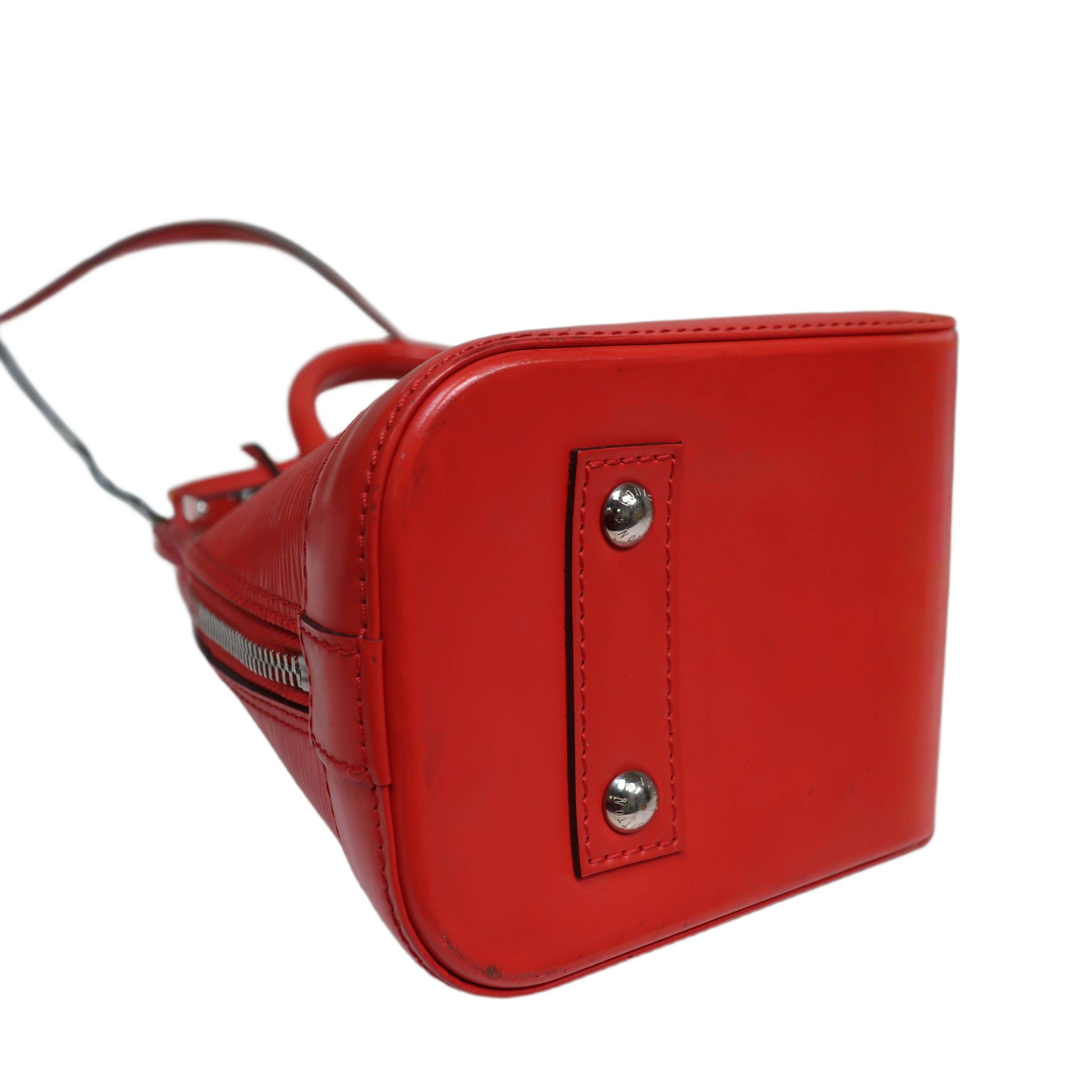 LOUIS VUITTON Red Epi Leather Alma BB Satchel