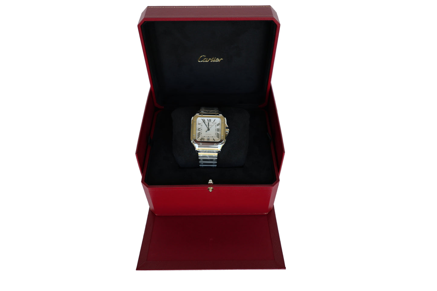 Cartier Santos de Cartier Stainless Steel White Dial Large Model